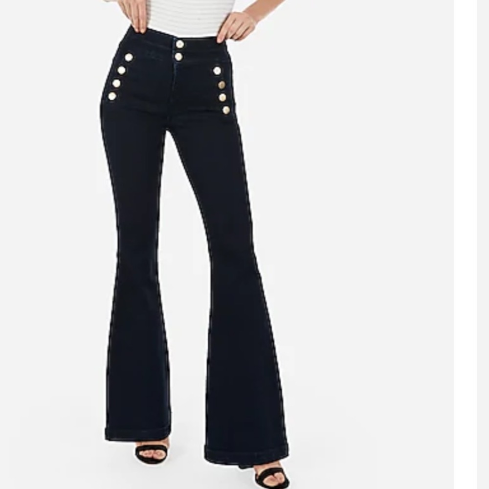 NWT express super high flare leg jeans